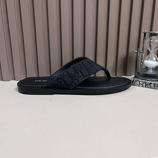 Sandália Jacquard Dior Oblique Black
