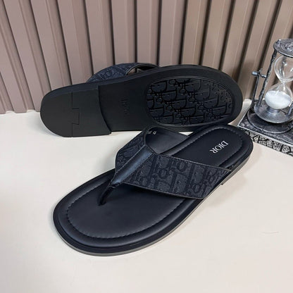 Sandália Jacquard Padrão Inclinado Bege Preto