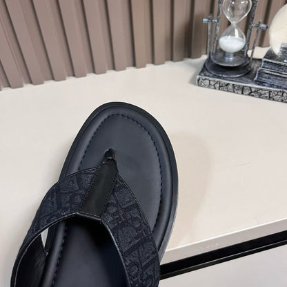 Sandália Jacquard Padrão Inclinado Bege Preto