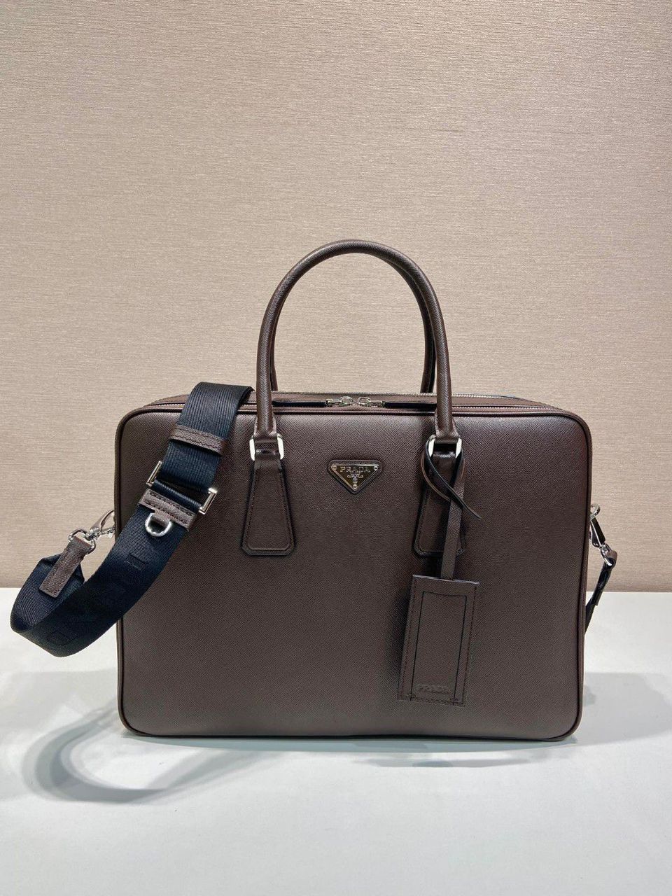 Bolsa Executiva Couro Texturizado Marrom