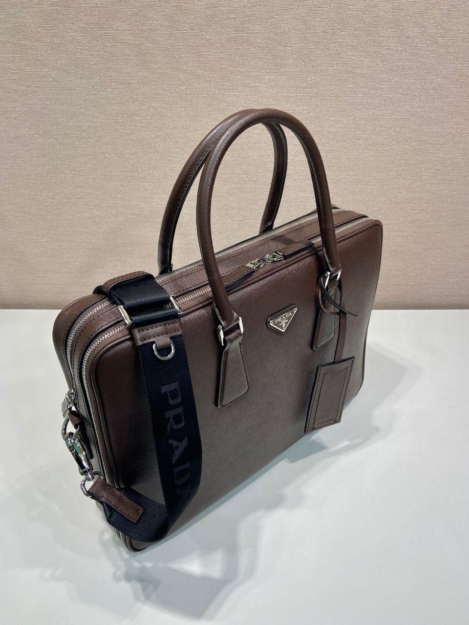 Bolsa Executiva Couro Texturizado Marrom