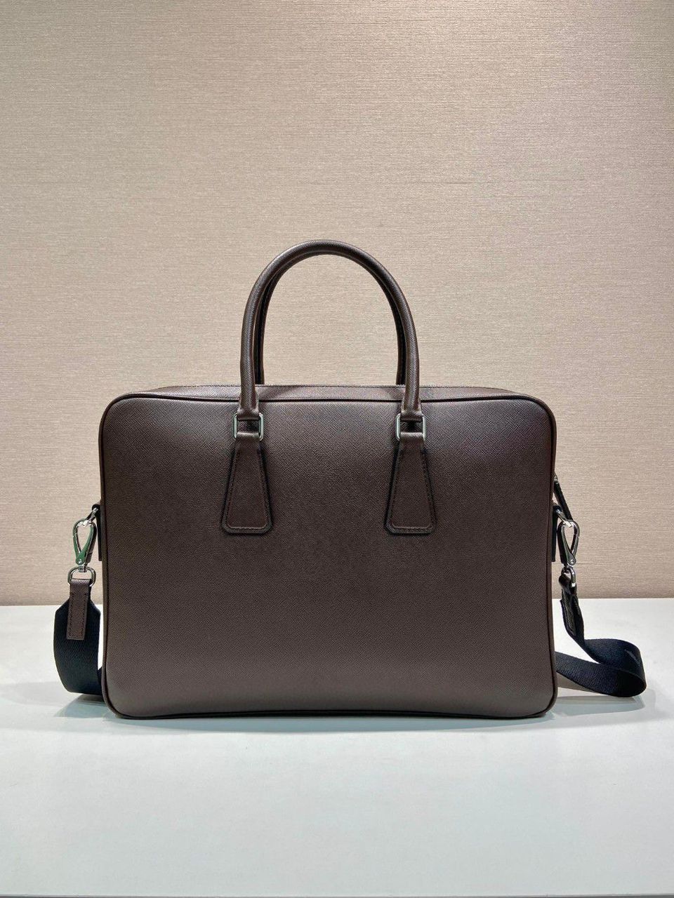 Bolsa Executiva Couro Texturizado Marrom