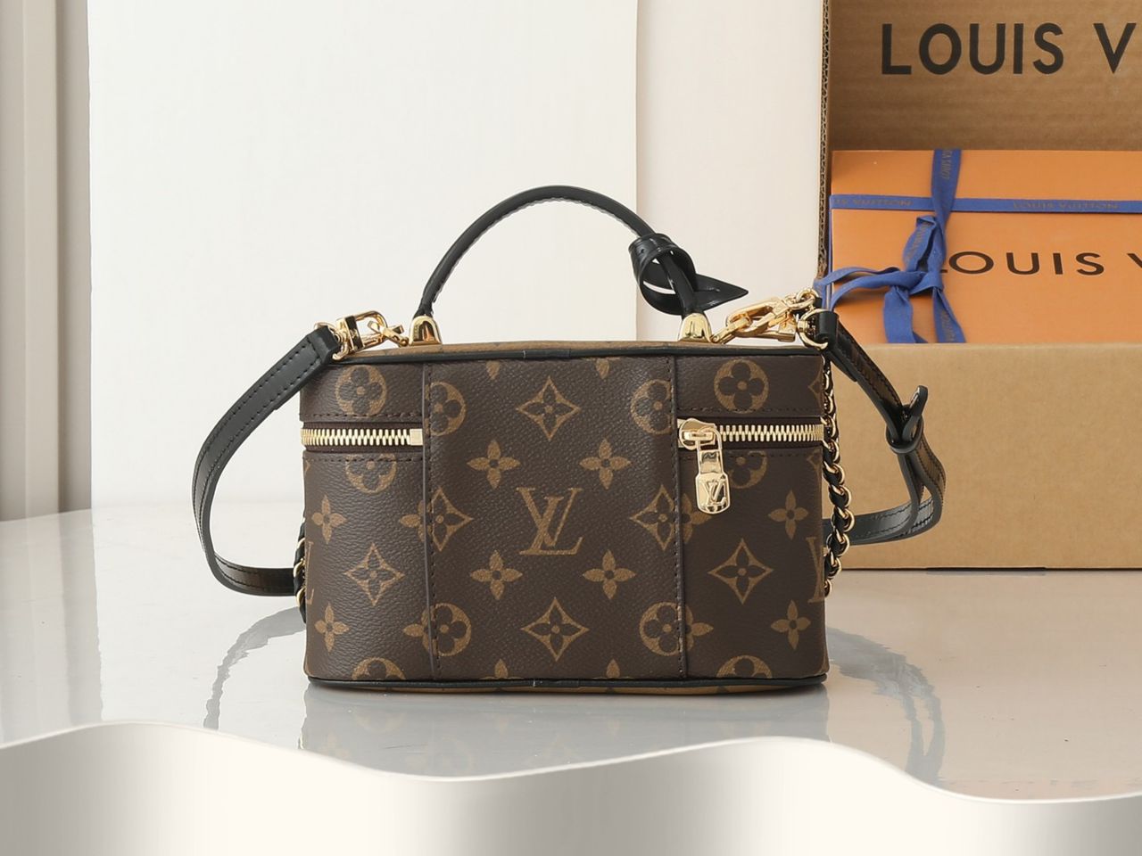 Bolsa Vanity Couro Alça Corrente