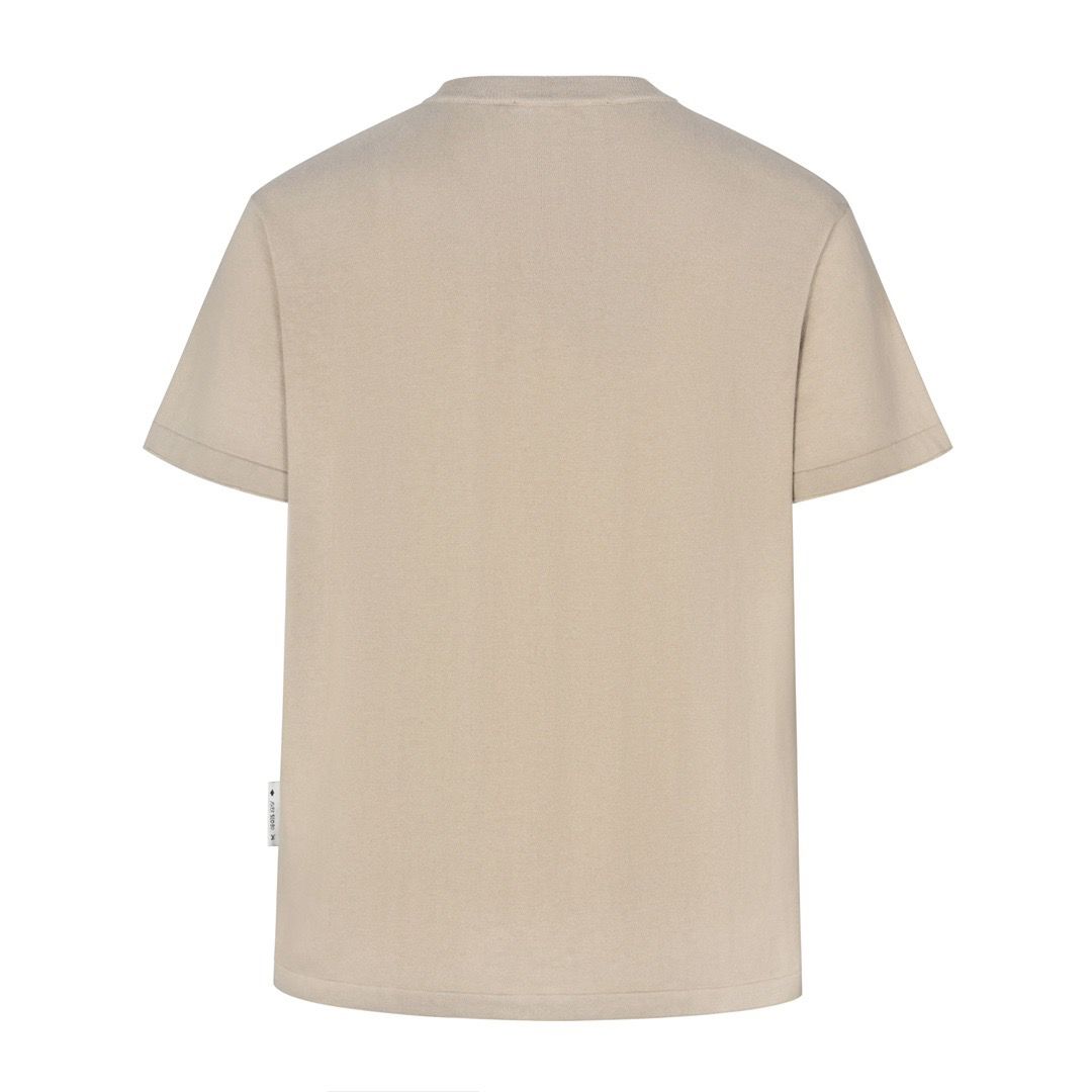 Camiseta Algodão Branca Padrão Monograma Geométrico