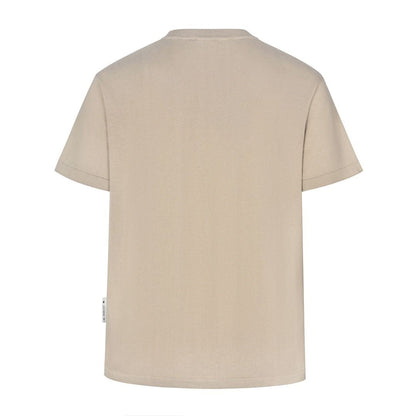 Camiseta Algodão Branca Padrão Monograma Geométrico