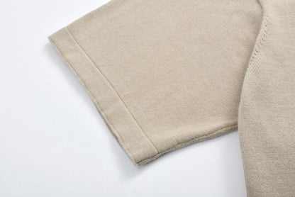 Camiseta Algodão Branca Padrão Monograma Geométrico
