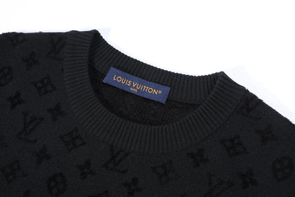Camiseta Jacquard Padrão Monograma Geométrico