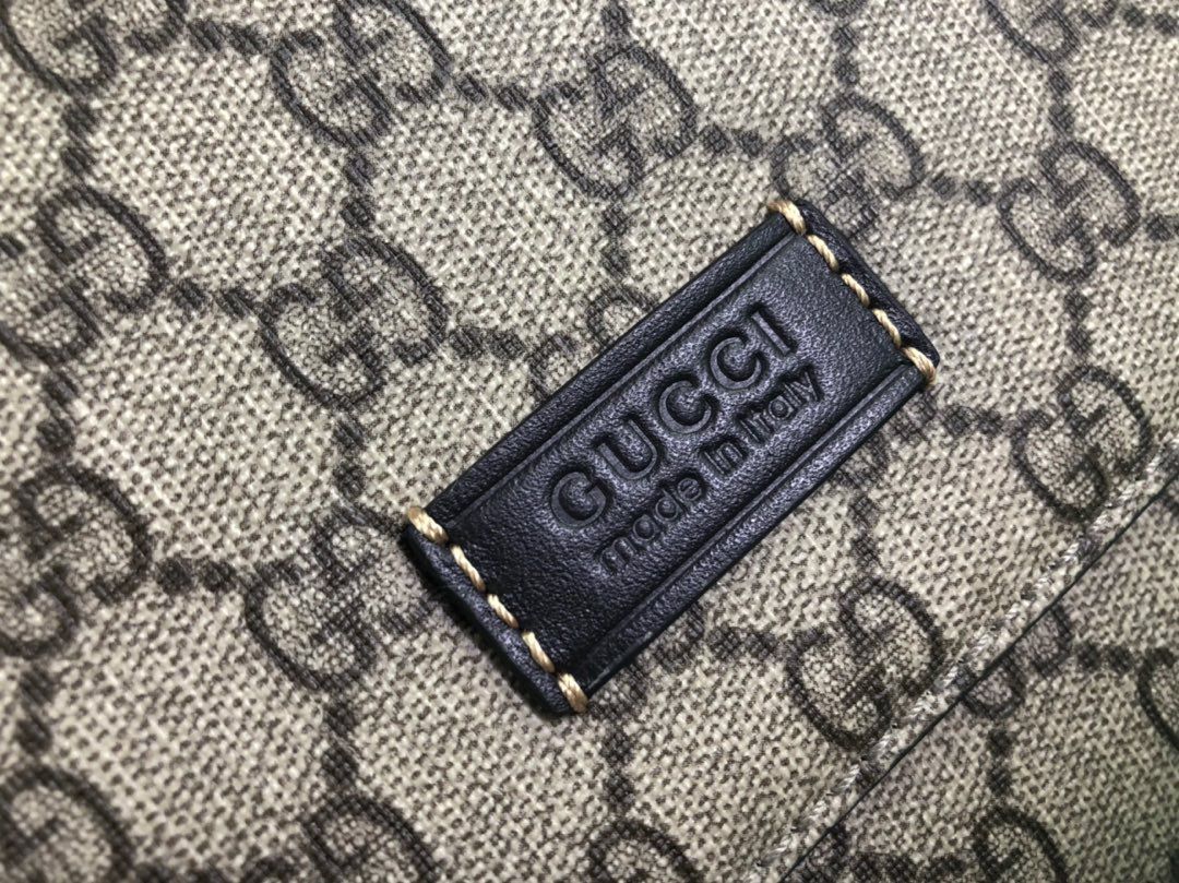 Bolsa Satchel Lona Padrão Letras Entrelaçadas Marrom Médio