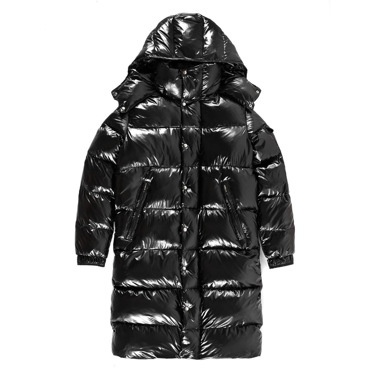 Jaqueta Parka Matelassê Nylon Preto