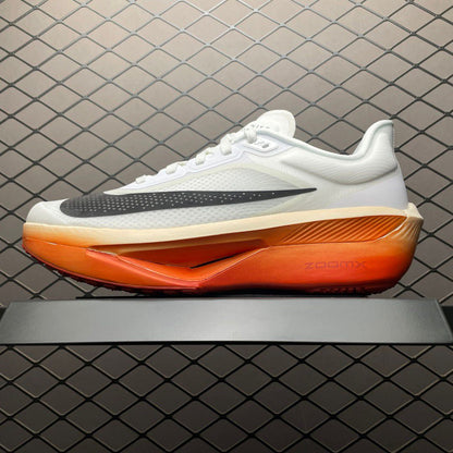 Tênis Runner Malha Cinza Detalhe Laranja