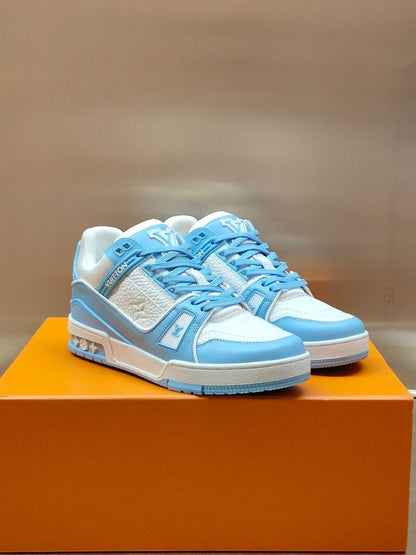 Tênis Casual Malha Azul Claro