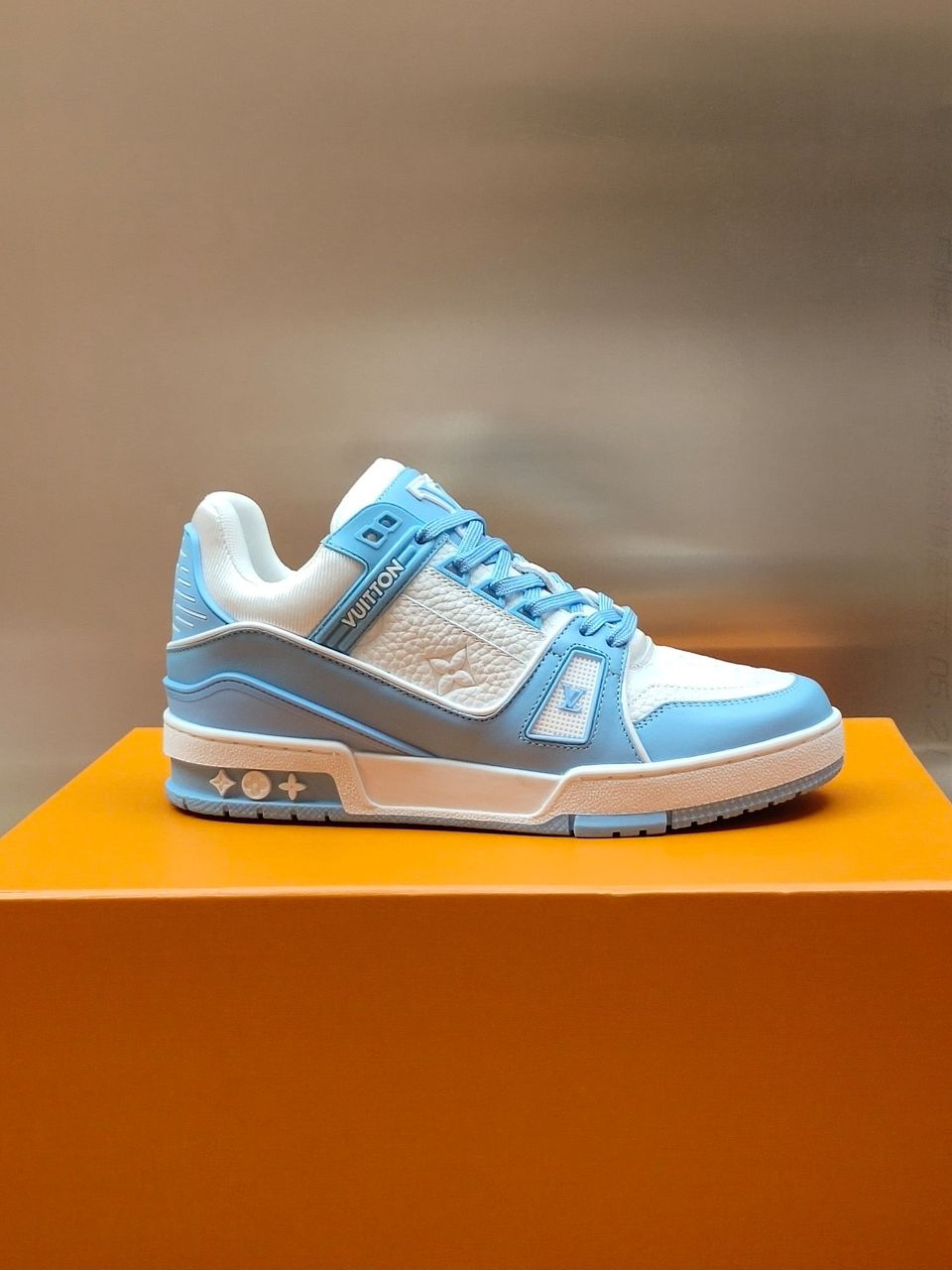 Tênis Casual Malha Azul Claro