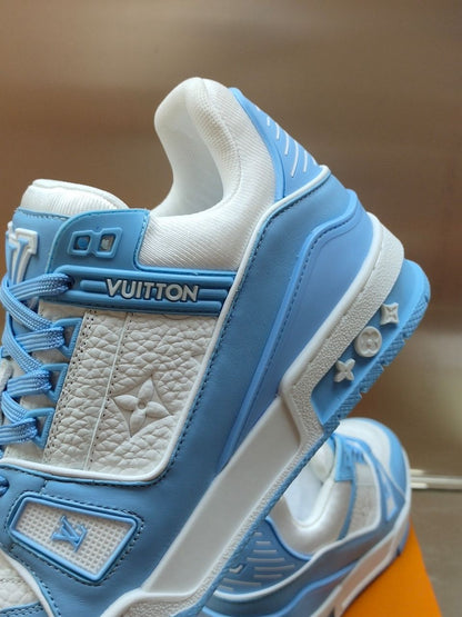 Tênis Casual Malha Azul Claro