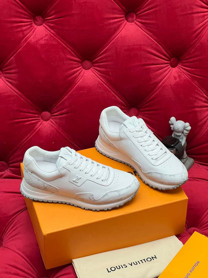 Tênis Couro Branco Detalhes Cinza