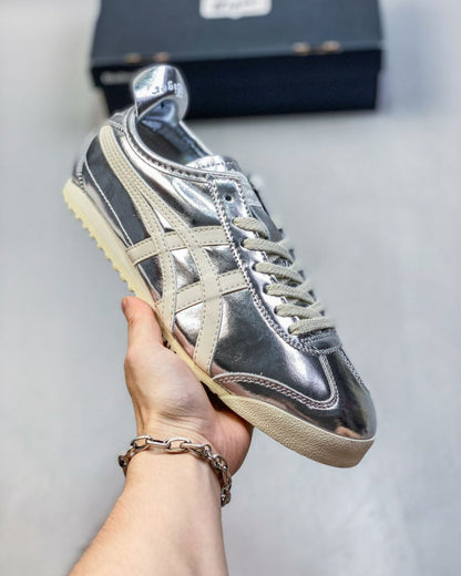 Tênis Couro Silver Branco Clássico Retrô