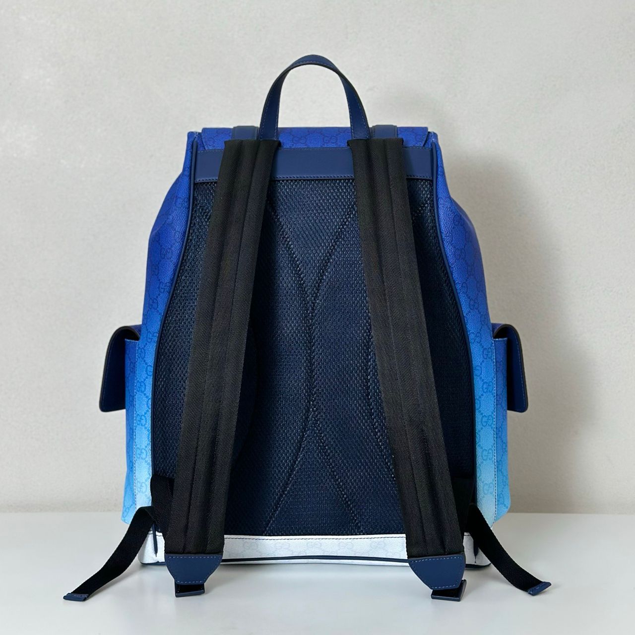 Mochila Couro Azul Chroma