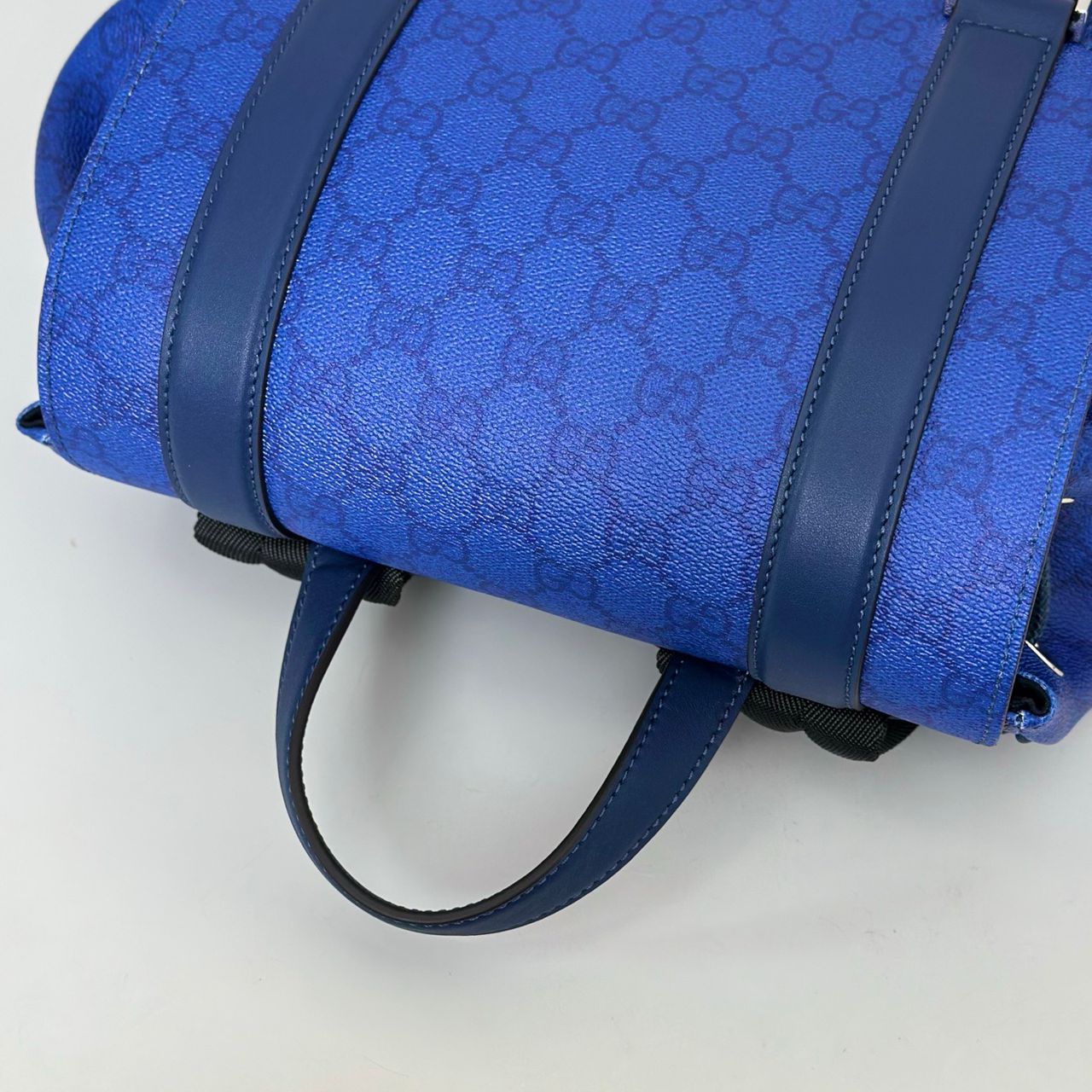 Mochila Couro Azul Chroma