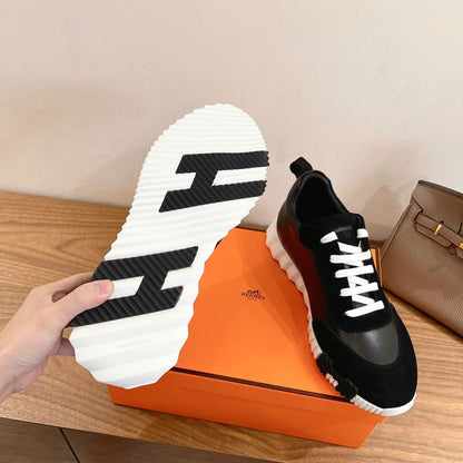 Tênis Casual Couro Preto