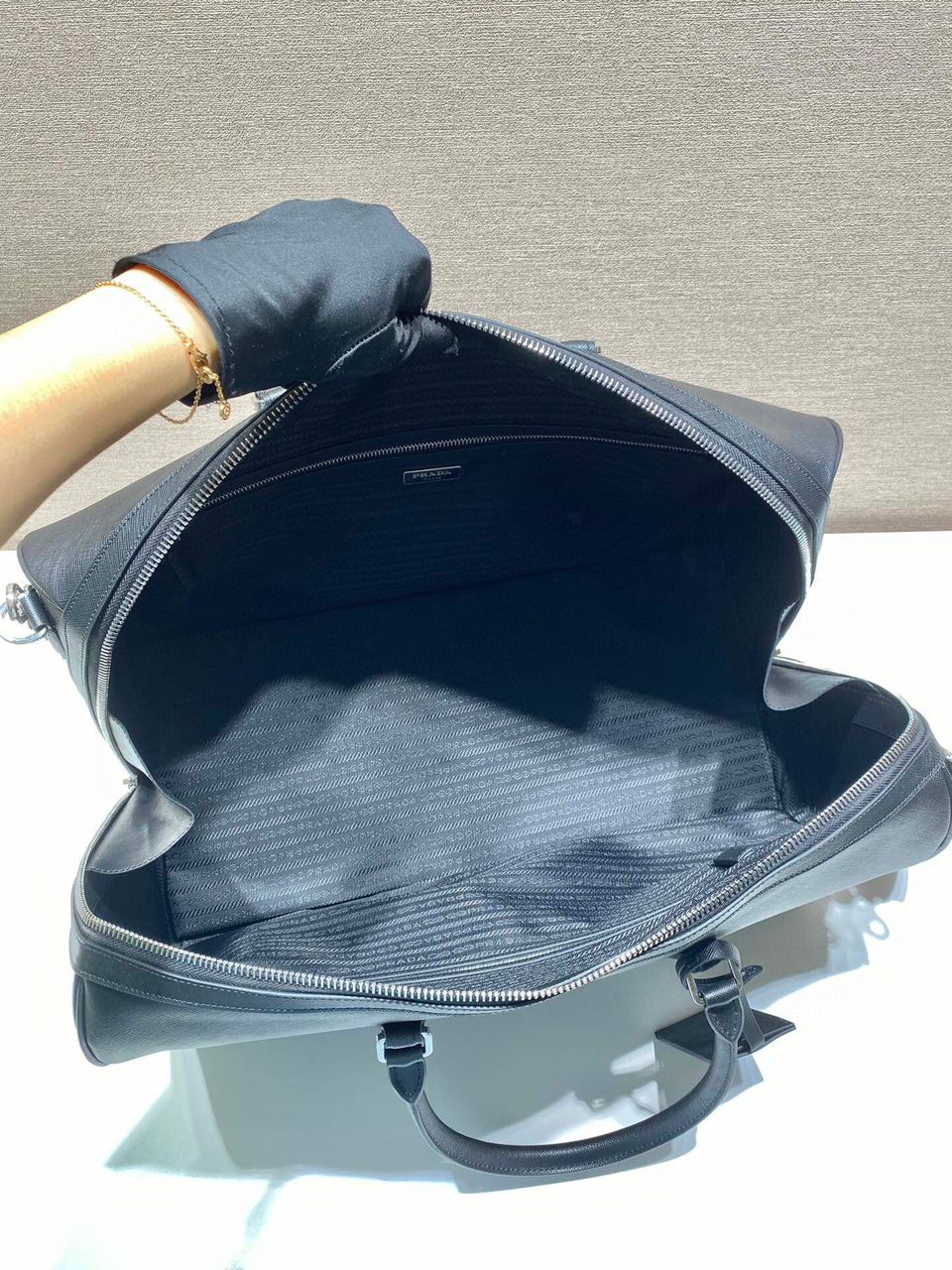 Bolsa Couro Saffiano Estruturada Clássica