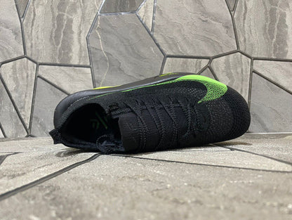 Tênis Runner Malha Preto Detalhe Verde