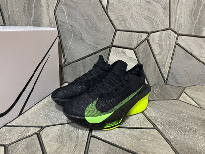 Tênis Runner Malha Preto Detalhe Verde