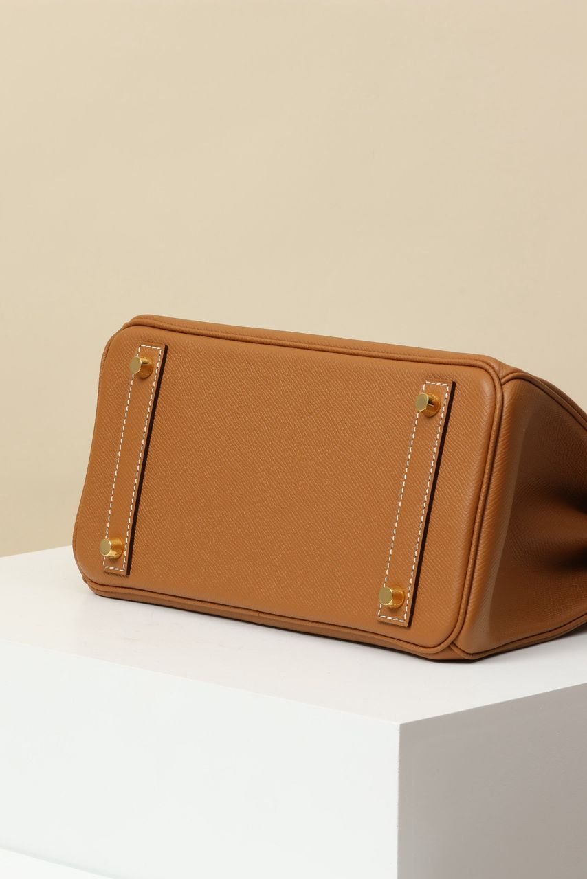 Bolsa Satchel Couro Caramelo Estruturada com Alça Dupla