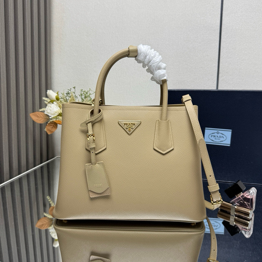 Bolsa Estruturada Couro Texturizado Bege