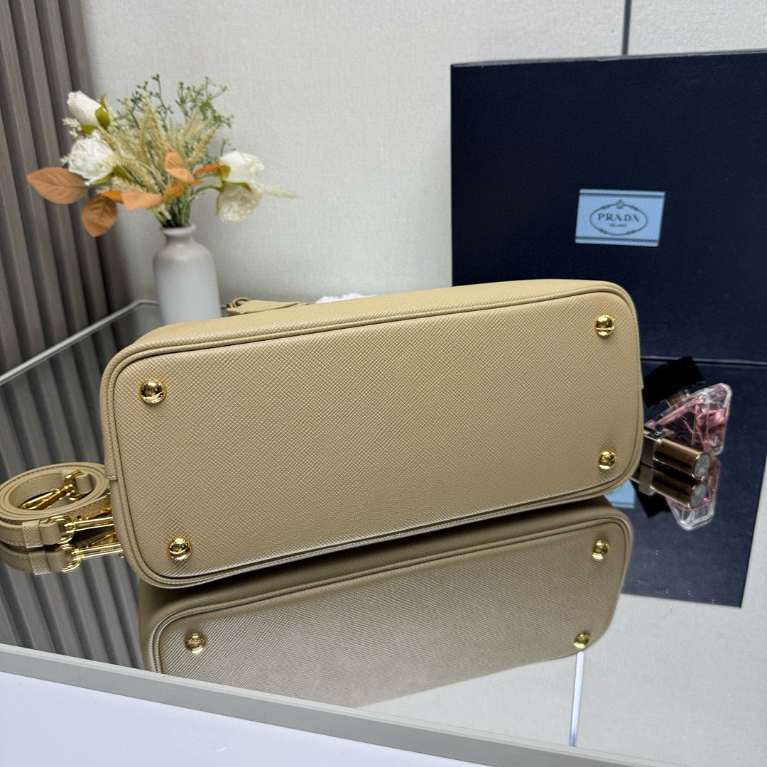 Bolsa Estruturada Couro Texturizado Bege
