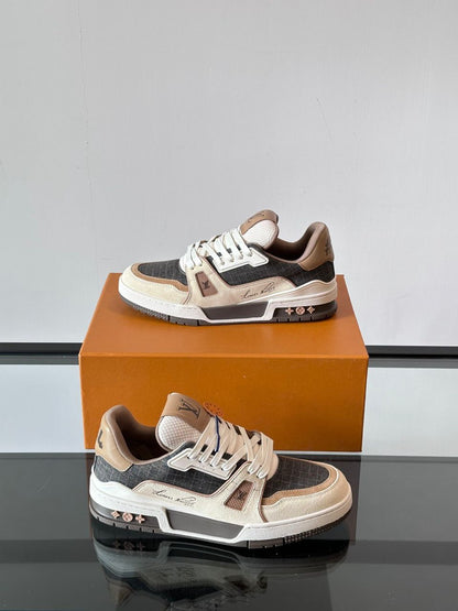 Tênis Casual Couro Marrom