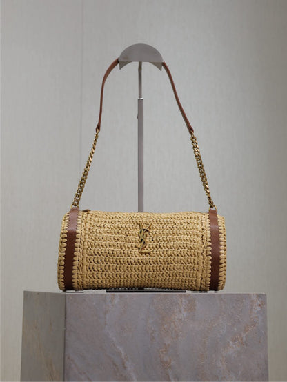 Bolsa Ombro Palha Trançada Natural