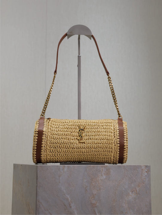 Bolsa Ombro Palha Trançada Natural