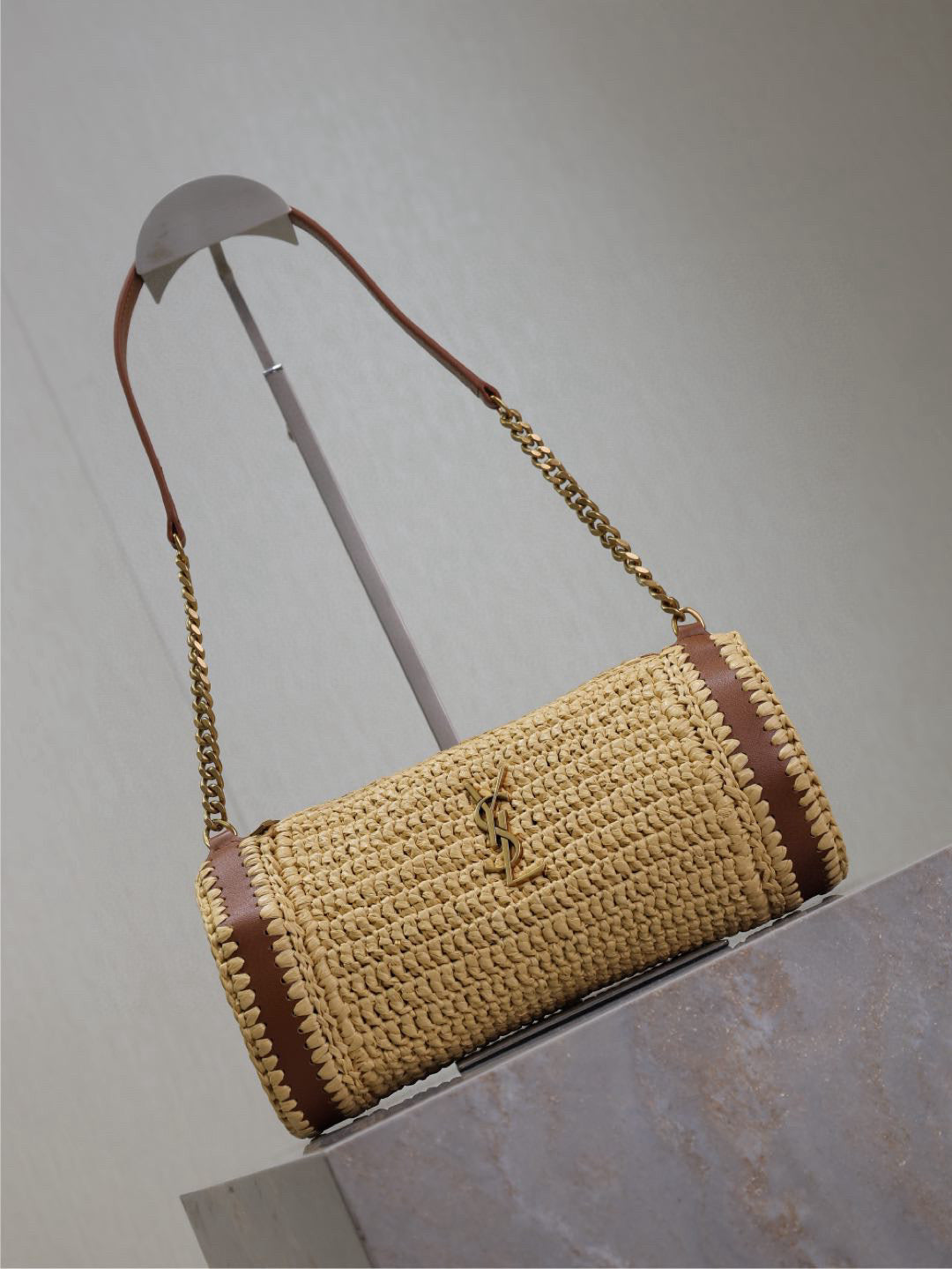 Bolsa Ombro Palha Trançada Natural