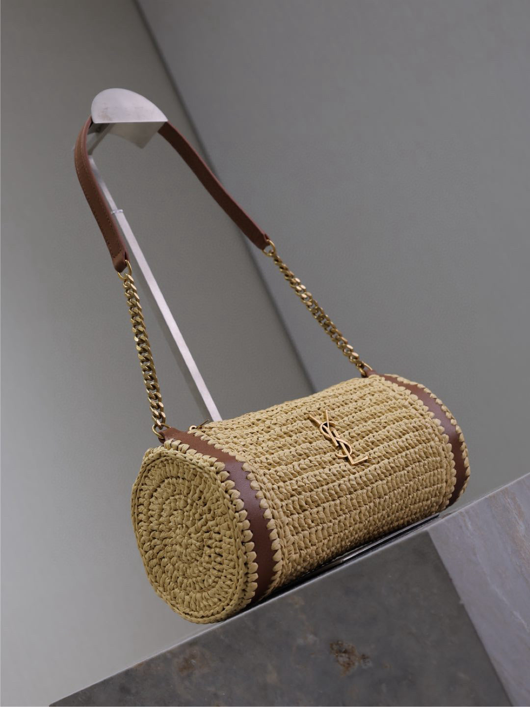 Bolsa Ombro Palha Trançada Natural
