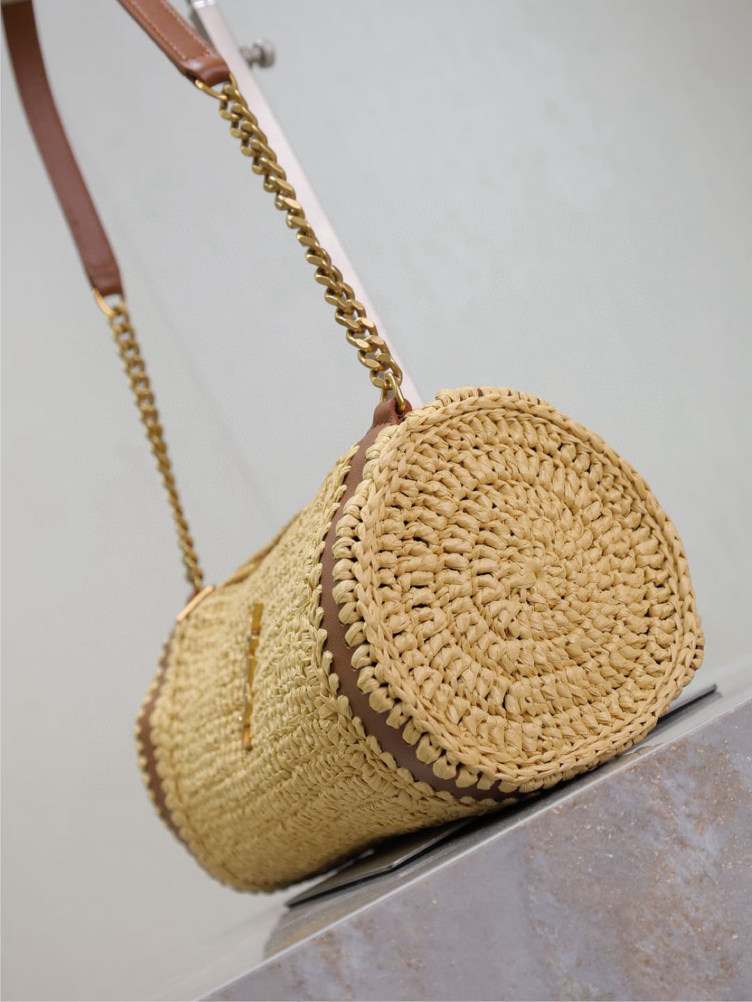 Bolsa Ombro Palha Trançada Natural