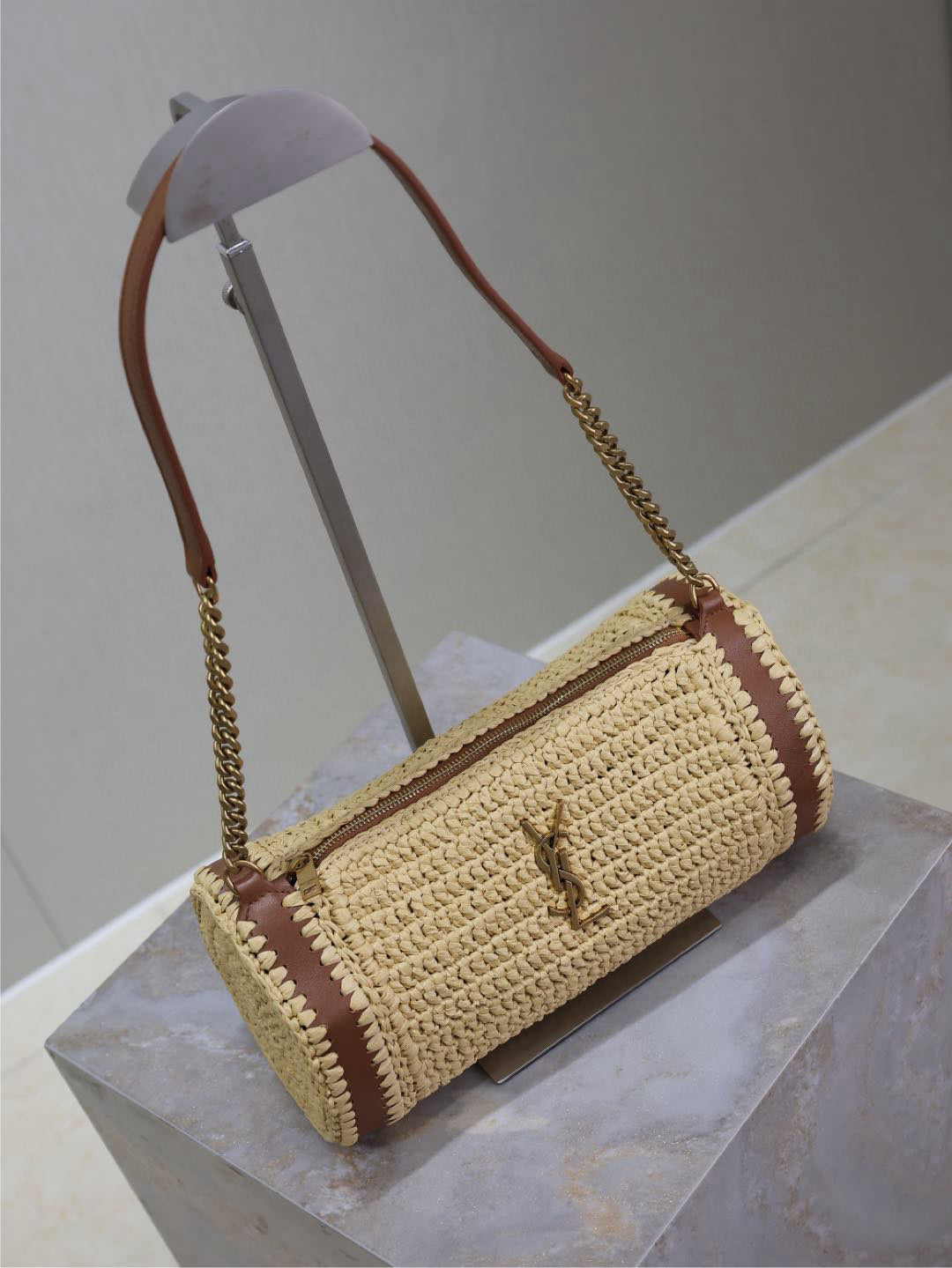 Bolsa Ombro Palha Trançada Natural