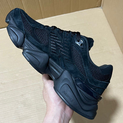 Tênis Runner Malha Preto Detalhes Cinza