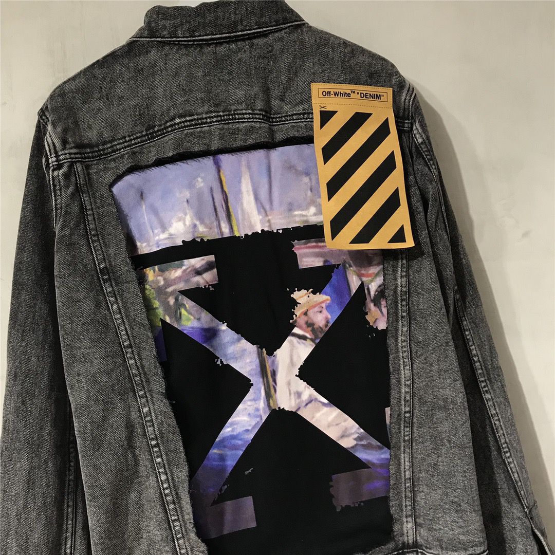 Jaqueta Denim Azul Couro Cintas Cruzadas