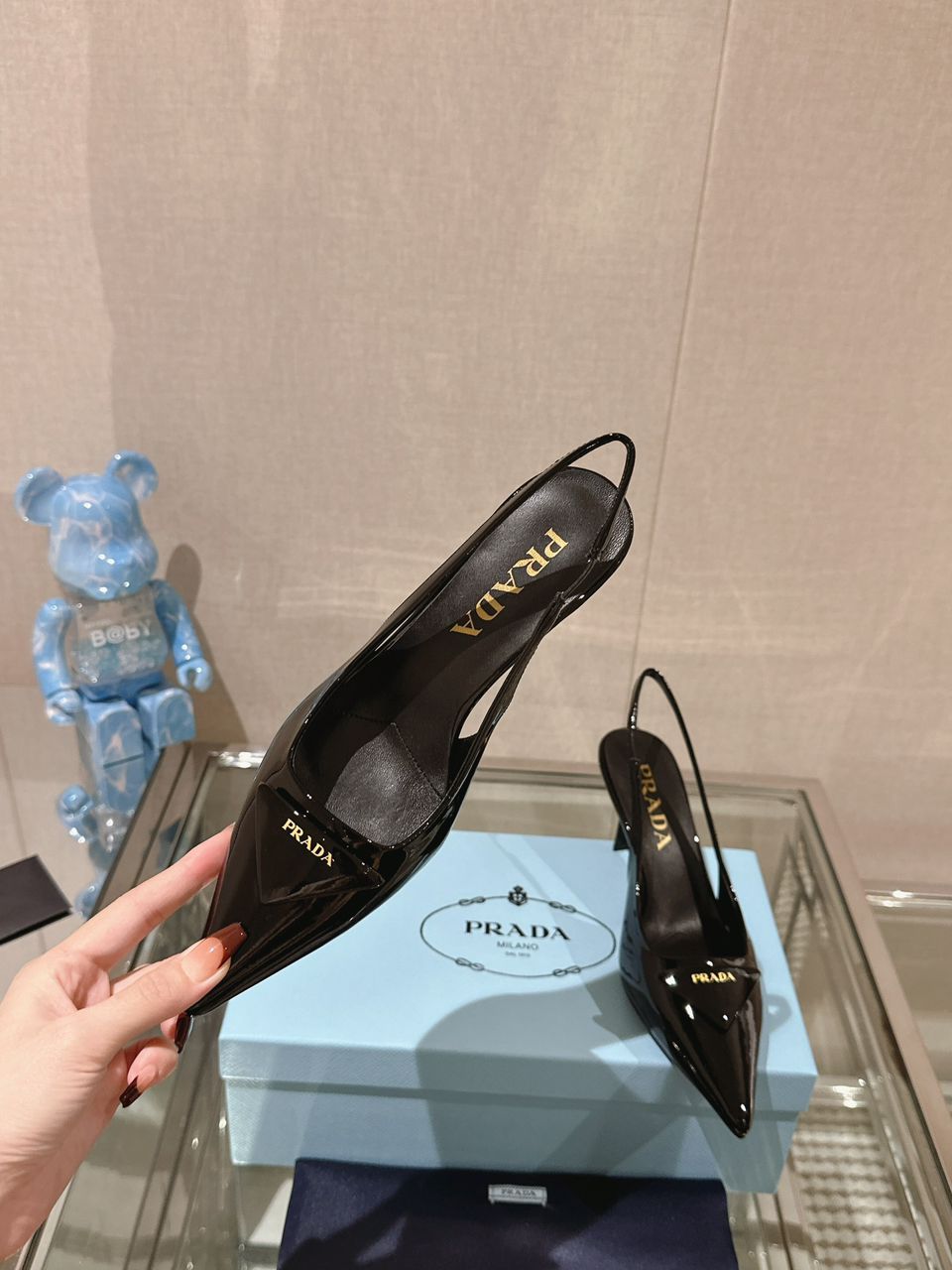 Sandália Scarpin Slingback Couro Preto