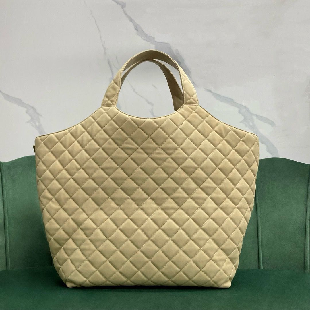 Bolsa Tote Couro Bege 58cm