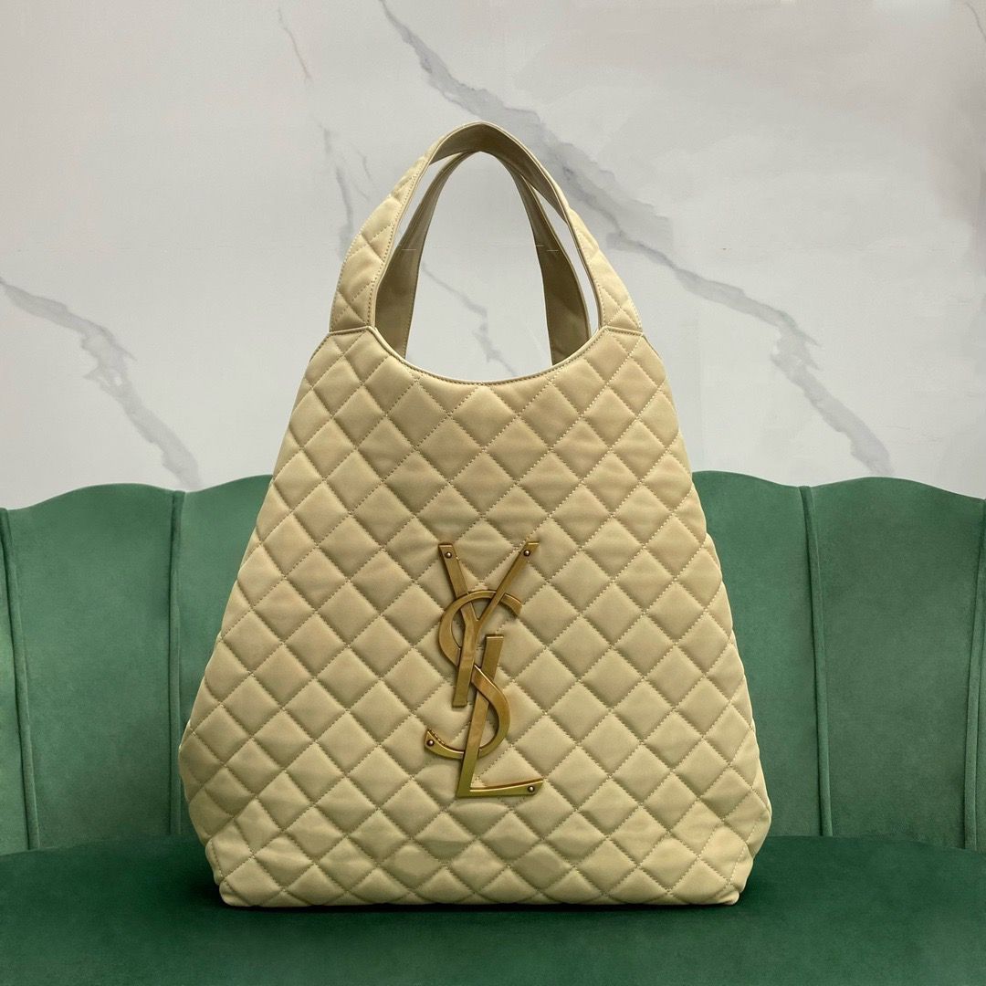 Bolsa Tote Couro Bege 58cm