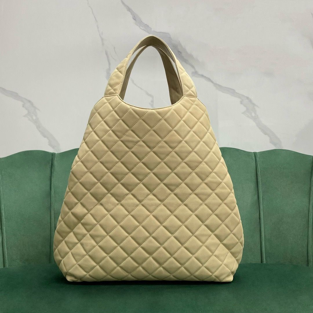 Bolsa Tote Couro Bege 58cm