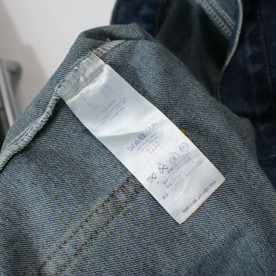 Jaqueta Jeans Azul Padrão Monograma Geométrico