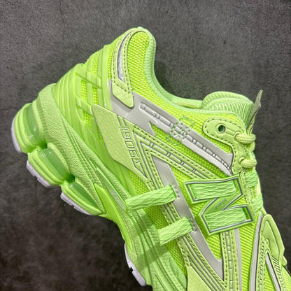 Tênis Runner Malha Verde Neon Detalhes Menta