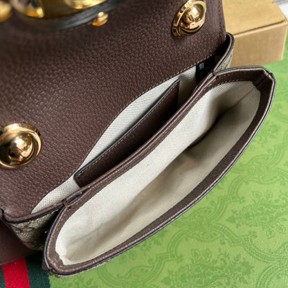 Bolsa Satchel Couro Caramelo Médio