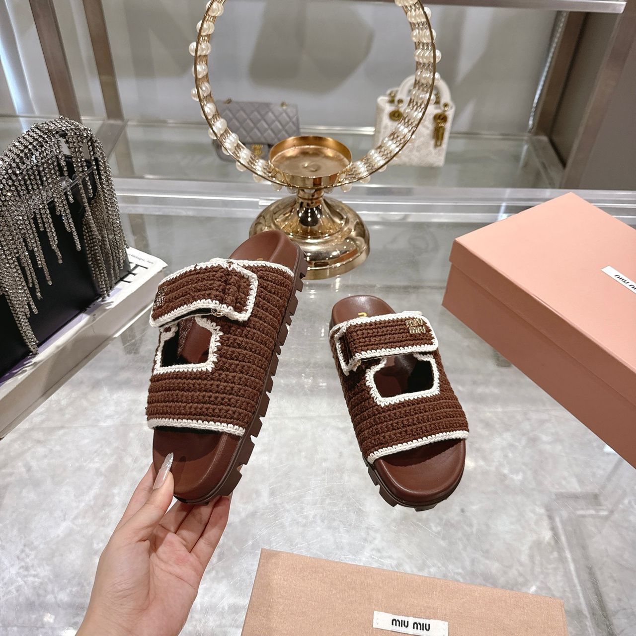 Bolsa Tote Crochê Fibra Natural Padrão Listrado