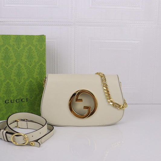 Bolsa Satchel Couro Branco Alça Corrente