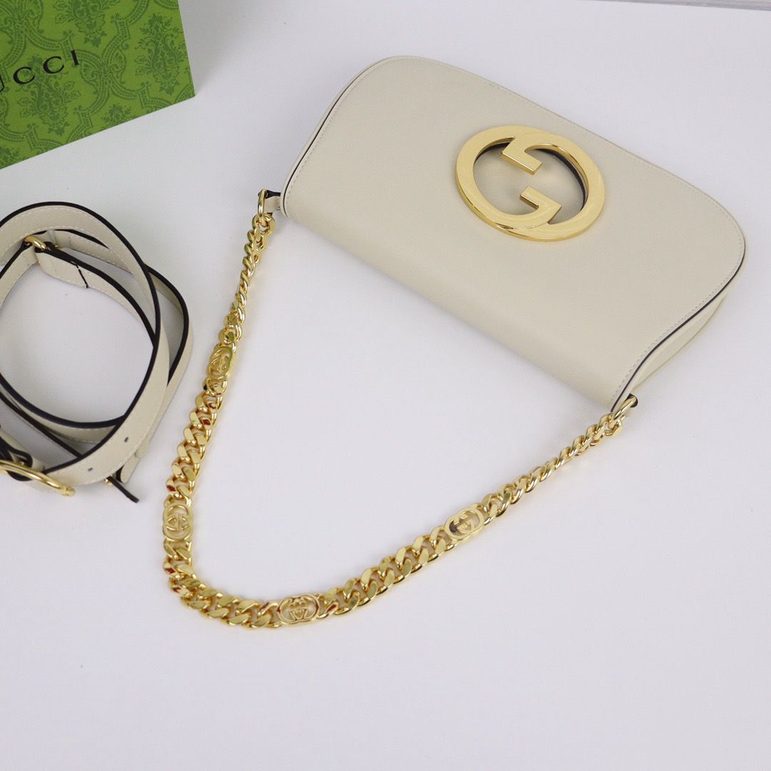 Bolsa Satchel Couro Branco Alça Corrente