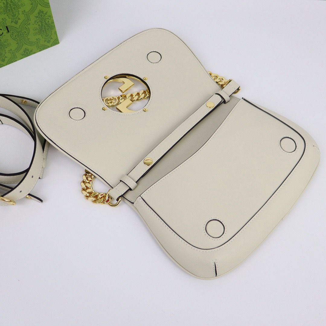 Bolsa Satchel Couro Branco Alça Corrente