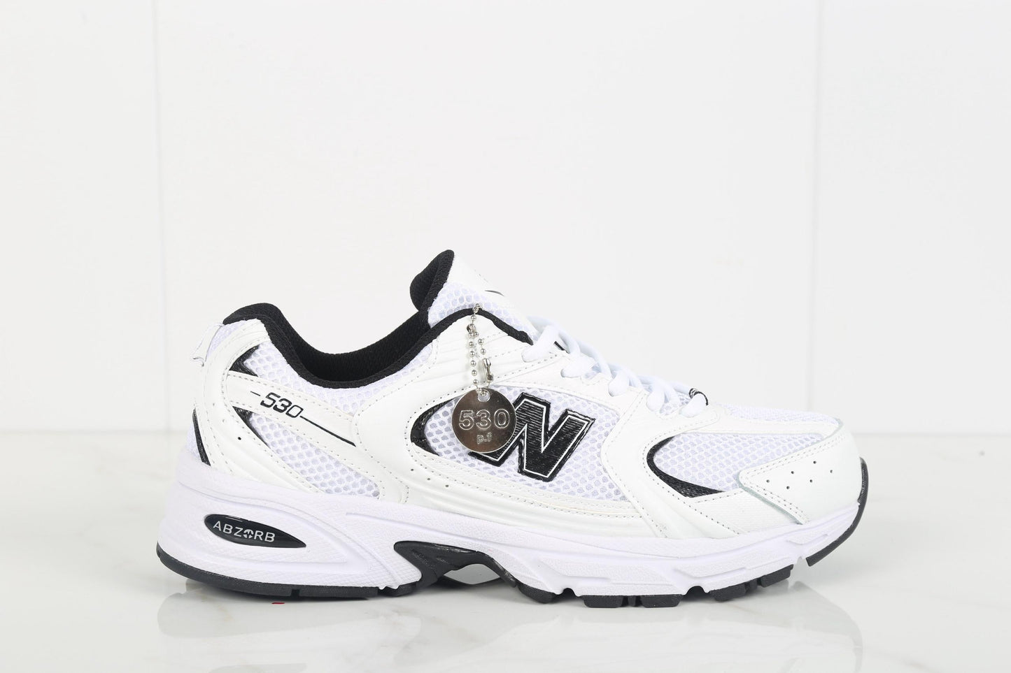 Tênis Runner Malha Branco Detalhe Preto