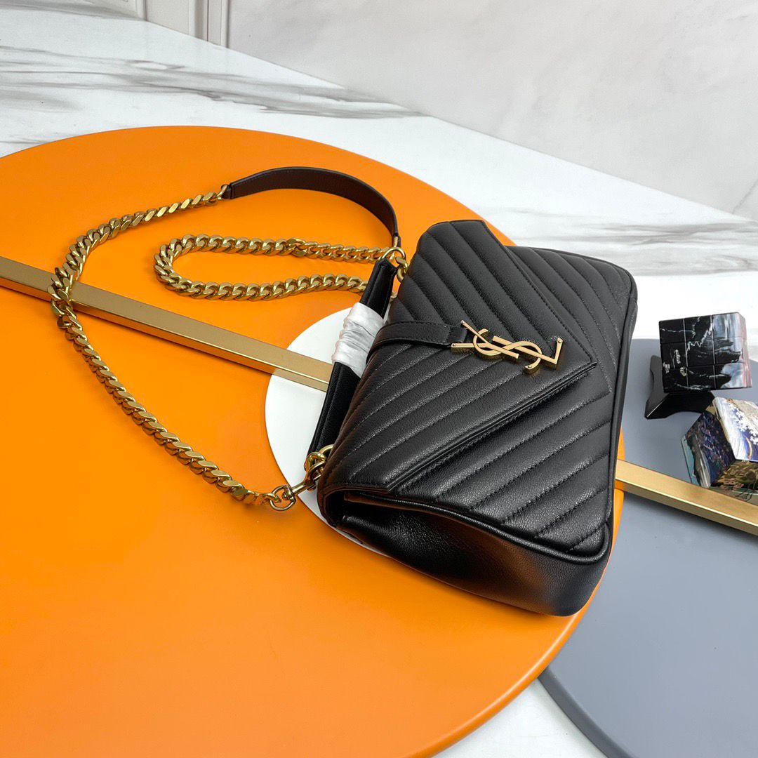 Bolsa Satchel Couro Preto Fechamento Frontal